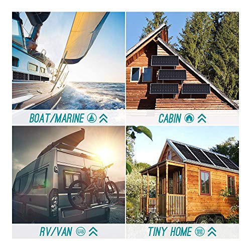 Renogy 400 Watt 12 Volt Monocrystalline Solar Panel, Bundle Kit with 30A Negative ground Charge Controller