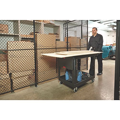 Rubbermaid Commercial Products 1997208 Heavy Duty Adaptable Utility Cart, Black, Medium, 51.47" Height, 36.00" Width
