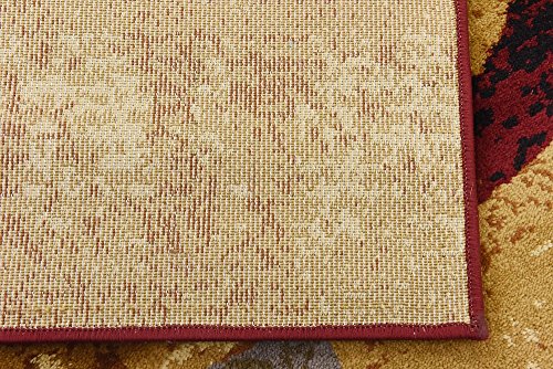 Unique Loom Barista Collection Abstract Modern Rustic Warm Beige Area Rug (9' 0 x 12' 0)