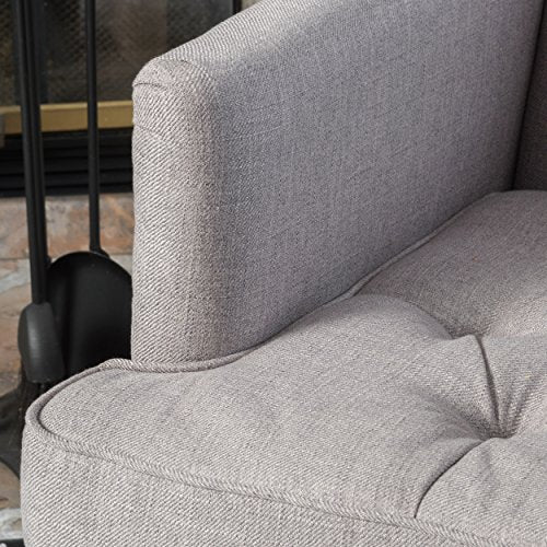 Christopher Knight Home Malone Fabric Tufted Club Chair, Pewter