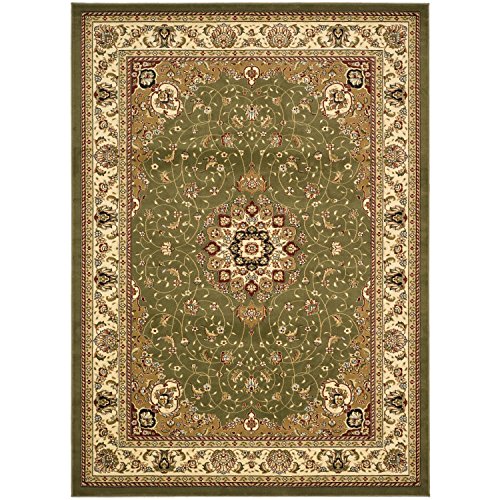 Safavieh Lyndhurst Collection LNH329B Traditional Medallion Sage and Ivory Rectangle Area Rug (8'11" x 12')