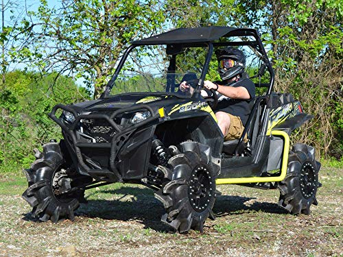 SuperATV Sport Front Brush Guard Bumper for Polaris RZR 570 (2012+) - Wrinkle Black