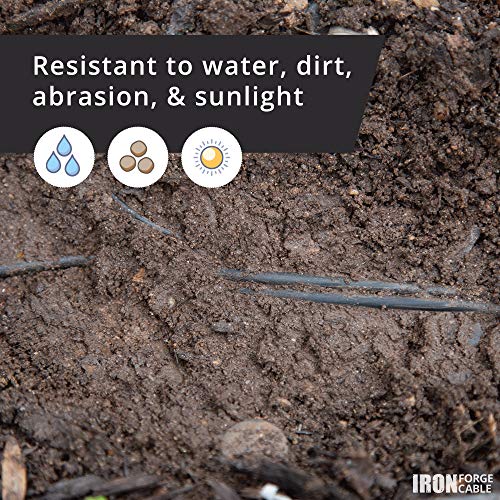 12/2 Low Voltage Landscape Wire - 250ft Outdoor Low-Voltage Cable for Landscape Lighting, Black