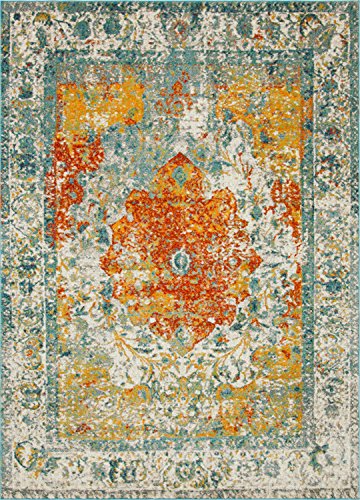 Unique Loom Rosso Collection Vintage Traditional Distressed Orange Area Rug (9' 0 x 12' 0)