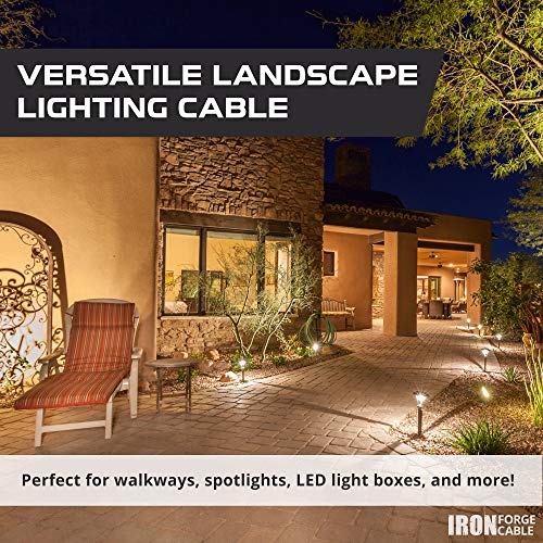 12/2 Low Voltage Landscape Wire - 250ft Outdoor Low-Voltage Cable for Landscape Lighting, Black