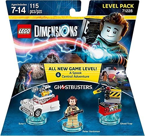 Lego Dimensions Ghostbusters Starter Pack + Peter Venkman Level Pack + Slimer + Stay Puft Fun Packs for Playstation 4 or PS4 Pro Console