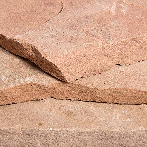 Landscape Patio Flagstone | 1000 Pounds | Natural Rock Pathway Stepping Stone Slabs for Gardens, Terrariums, Landscape Design, Driveway Pavers and Walkway Steppers (Arizona Classic Oak)