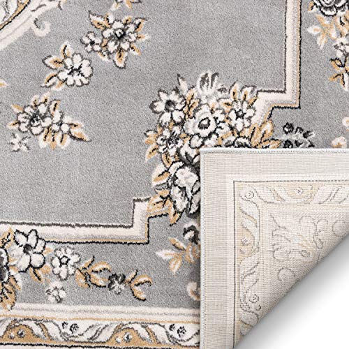 Well Woven Timeless Le Petit Palais Traditional Medallion Grey Area Rug 10'11" x 15, 10'11" x 15',