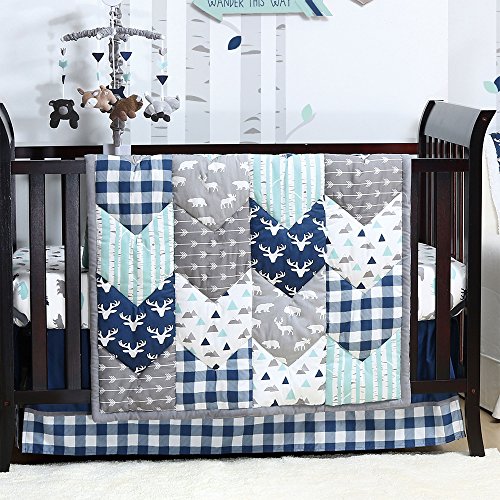 Woodland Trail Forest Animal Theme Baby Crib Bedding - 20 Piece Nursery Essentials Set