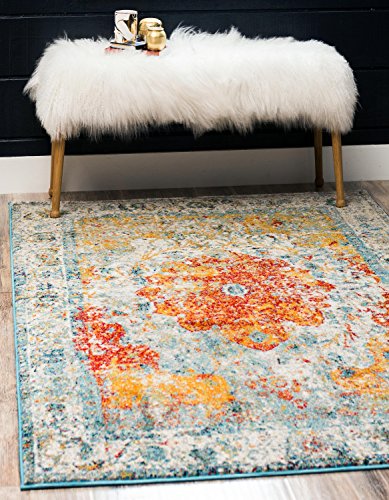 Unique Loom Rosso Collection Vintage Traditional Distressed Orange Area Rug (9' 0 x 12' 0)