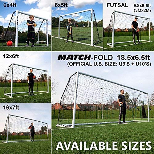 QuickPlay Match-Fold Soccer Goal (8X5') with 2YR Warranty