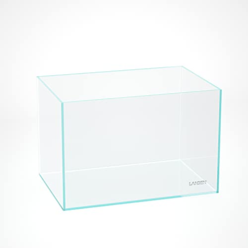 Landen 60P 23 Gallon Rimless Low Iron Aquarium Tank, 23.6" W × 15.7" D × 15.7" H (60cm x 40cm x 40cm) 8mm Thickness 111005
