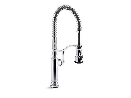 KOHLER K-77515-CP Tournant Semi-Professional Pull-Down Kitchen Sink Faucet, Polished Chrome