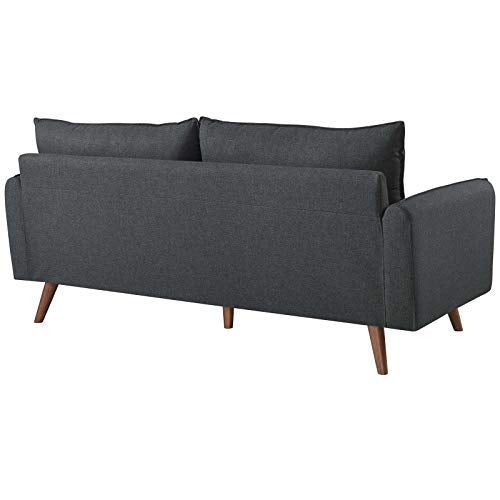 Modway Revive Contemporary Modern Fabric Upholstered Sofa In Gray