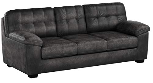 Signature Design by Ashley - Accrington Contemporary Upholstered Sofa, Dark Gray