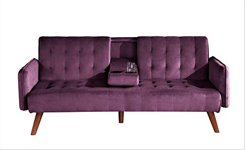 Container Furniture Direct Cricklade Convertible Sofa Bed, Burgundy