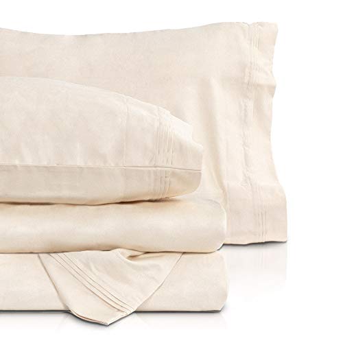 1000 Thread Count Bed Sheet Sets Luxurious 100% Egyptian Cotton Deep Pocket Sheets King Size, Navy Blue