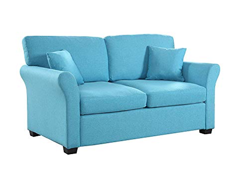 Divano Roma Furniture Classic Sofas, Blue