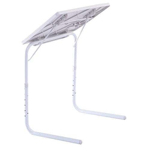 2 x Adjustable PC TV Laptop Desk Tray Home Office s/ Cup Holder White
