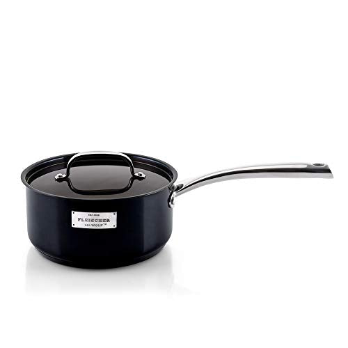 Fleischer & Wolf Hard Anodized Dishwasher & Oven Safe PFOA Free Cookware Sets 10-Piece, Black Titanium Coated Stainless Steel Induction Compatible