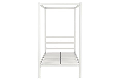 DHP Modern Metal Canopy Bed, Twin, White