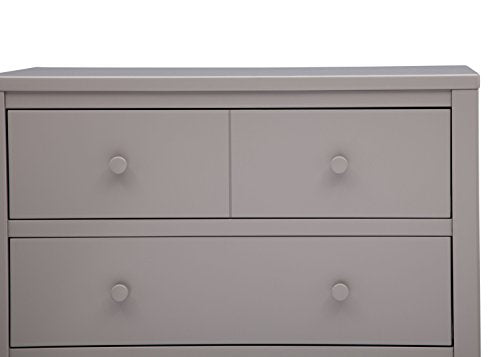 Delta Children Wood 3 Drawer Dresser, Grey