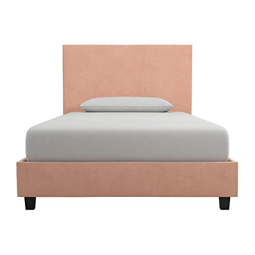 DHP Carley Upholstered Bed, Twin, Pink