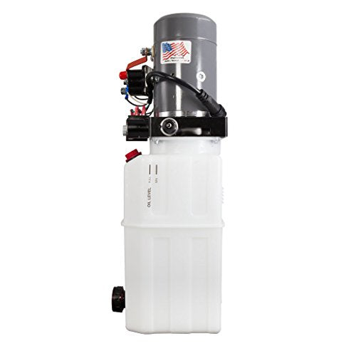 KTI Double Acting 12V Hydraulic Pump - 6 Quart