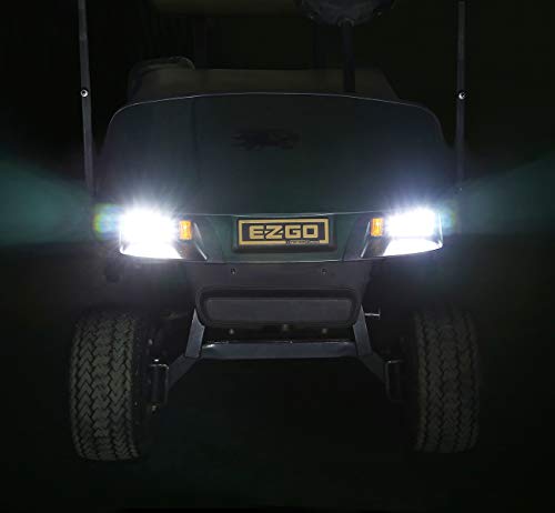10L0L Golf Cart LED Light 9-pin Plug with Deluxe Upgrade Kit Fits EZGO 1996-2013 TXT (Must Input 12 Volts)