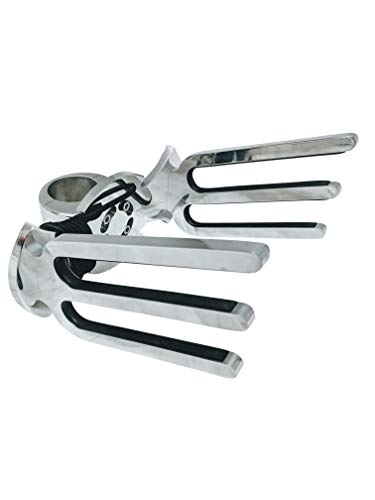 Krypt Bat Wakeboard Tower Boat Board Racks - Full Size Rack, Fits Round Tubing Tower, Polished 6061 Alumimum, Adjustable Swivel Base, Clamp Sizes: 1 1/4", 1 1/2", 1 5/8", 1 3/4", 1 7/8", 2" (1 5/8")