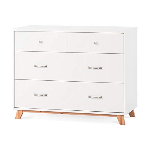 Forever Eclectic by Child Craft SOHO 3-Drawer Dresser, Matte White/Natural