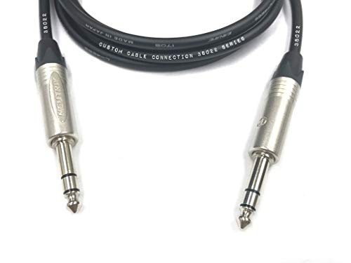 100 Foot Canare L-4E6S Star Quad 1/4" (6.3mm) TRS Balanced Microphone/Audio Cable by Custom Cable Connection