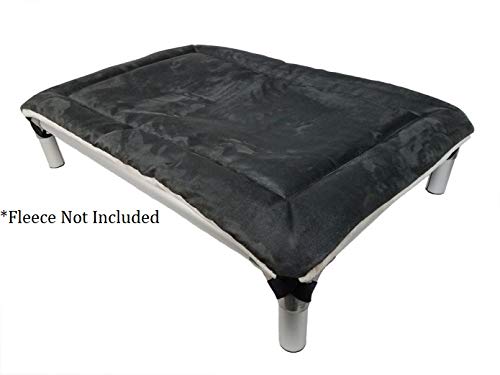Kuranda All-Aluminum (Silver) Chewproof Dog Bed - Large (40x25) - Ballistic Nylon - Forest Green