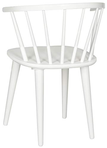 Safavieh Home Collection Blanchard White Curved Spindle Side Chair (Set of 2)