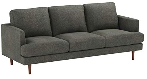 Rivet Goodwin Modern Sofa, 88.6"W, Charcoal Grey