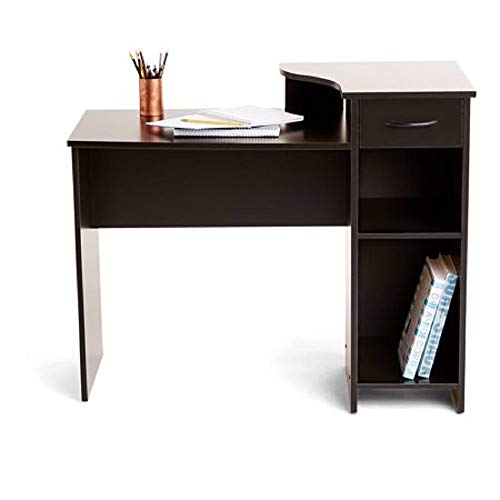 Mainstays Student Desk, Black (Desk Only, Blackwood)