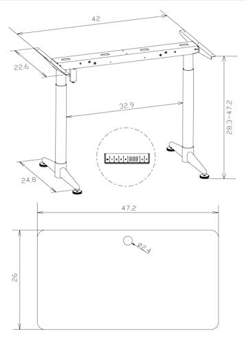 ApexDesk Vortex Series M Edition 48" Electric Height Adjustable Standing Desk (Memory Controller, Textured Black Top)