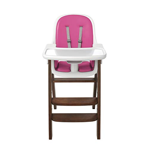 OXO Tot Sprout Chair with Tray Cover, Pink/Walnut