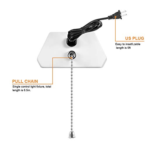 LED Shop Light 4FT-7000Lm 5000K [400W Equivalent]Daylight, Utility Light Garage LED Ceiling Lights, Surface/Hanging/Suspension Mounting, Plug and Play, pull chain light fixture Power Cord, ETL(8 Pack)