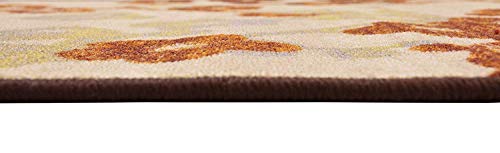 RugStylesOnline Custom Size Runner Flower Blossom Scroll Floral Design Roll Runner 26 Inch Wide x Your Length Size Choice Slip Skid Resistant Rubber Back (Cream Multi Color, 42 ft x 26 in)
