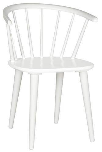 Safavieh Home Collection Blanchard White Curved Spindle Side Chair (Set of 2)