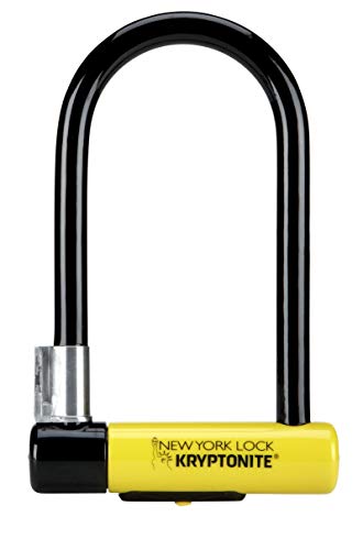 Kryptonite New-U New York Standard Heavy Duty Bicycle U Lock Bike Lock BLACK/YELLOW, 10