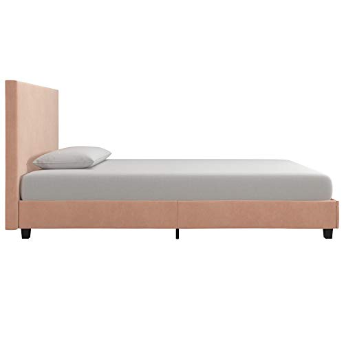 DHP Carley Upholstered Bed, Twin, Pink