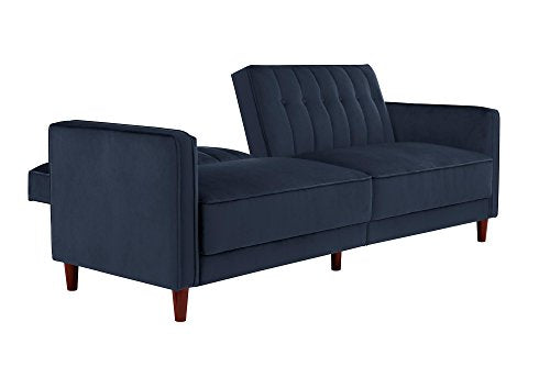 DHP Ivana Accent Chair, Blue Velvet