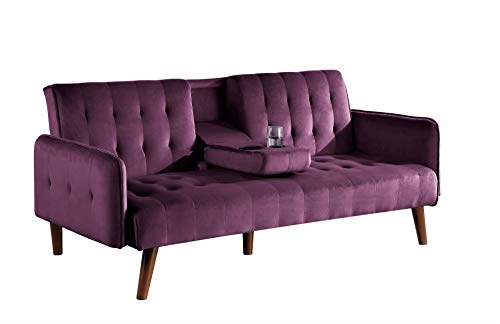 Container Furniture Direct Cricklade Convertible Sofa Bed, Burgundy
