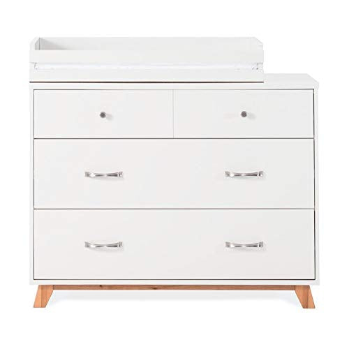 Forever Eclectic by Child Craft SOHO 3-Drawer Dresser, Matte White/Natural