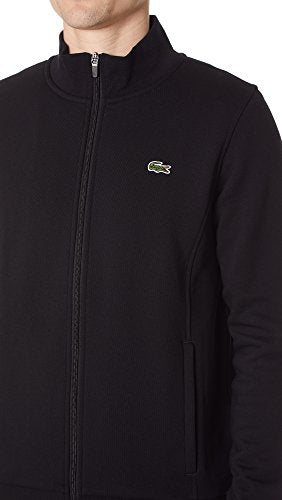 Lacoste Men's Sport Full Zip Fleece Sweatshirt, Black, Small