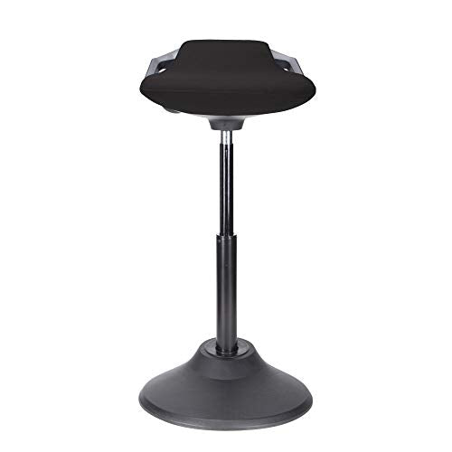 Uprite Ergo Active Stool Adjustable Height Chair for Desks & Workstations (Black)