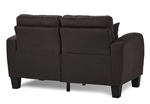 Homelegance Sinclair 57" Fabric Loveseat, Chocolate