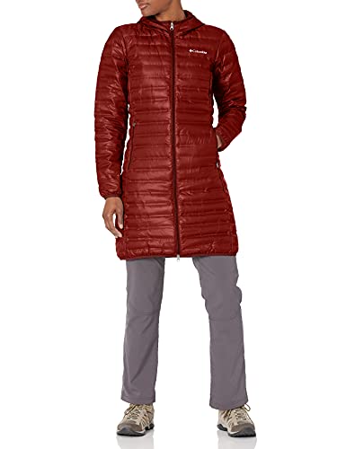 Columbia Women's Flash Forward Long Down Jacket, Deep Rust, Medium